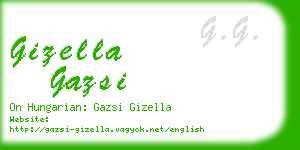 gizella gazsi business card